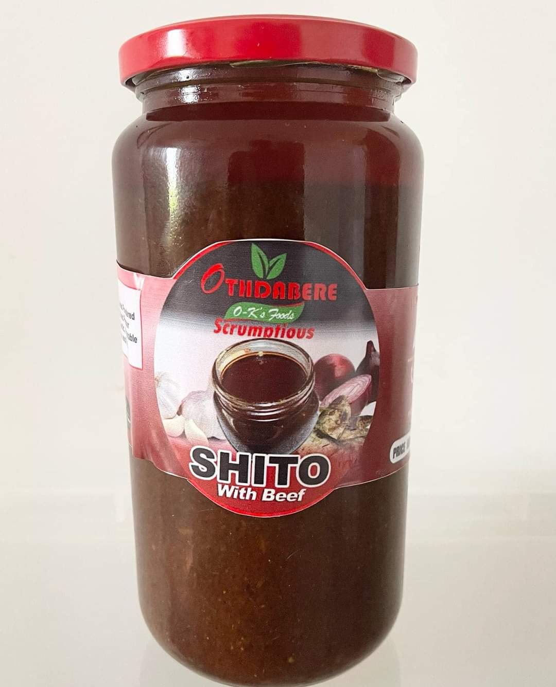 Othdabere shito with beef, large jar